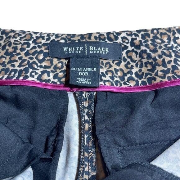 White‎ House Black Market Leopard Print Slim Ankle 00 - Picture 3 of 7